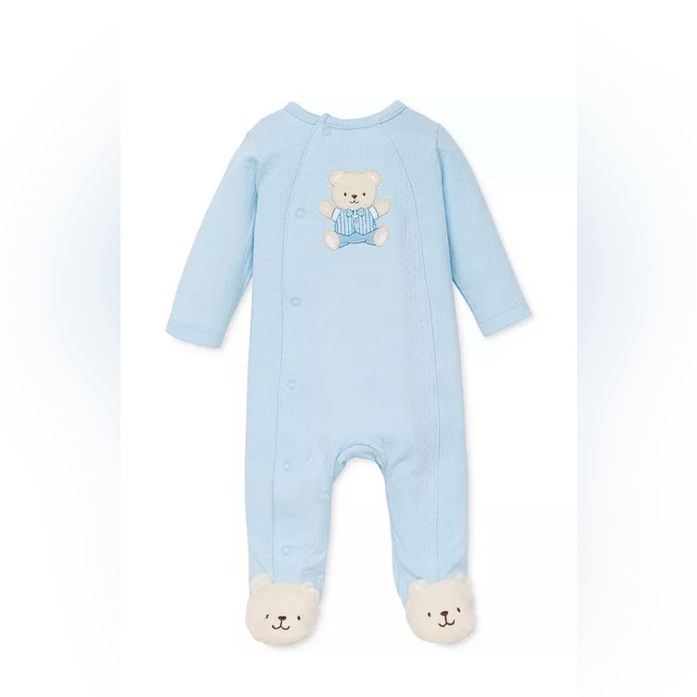 Blue Bear Embroidered Kids One Piece